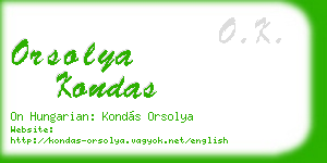 orsolya kondas business card